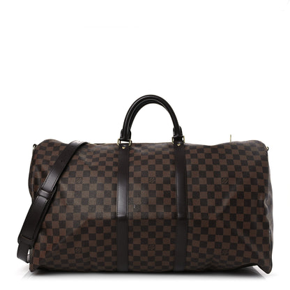 Louis Vuitton Damier Ebene Keepall Bandouliere 55 1 of 13