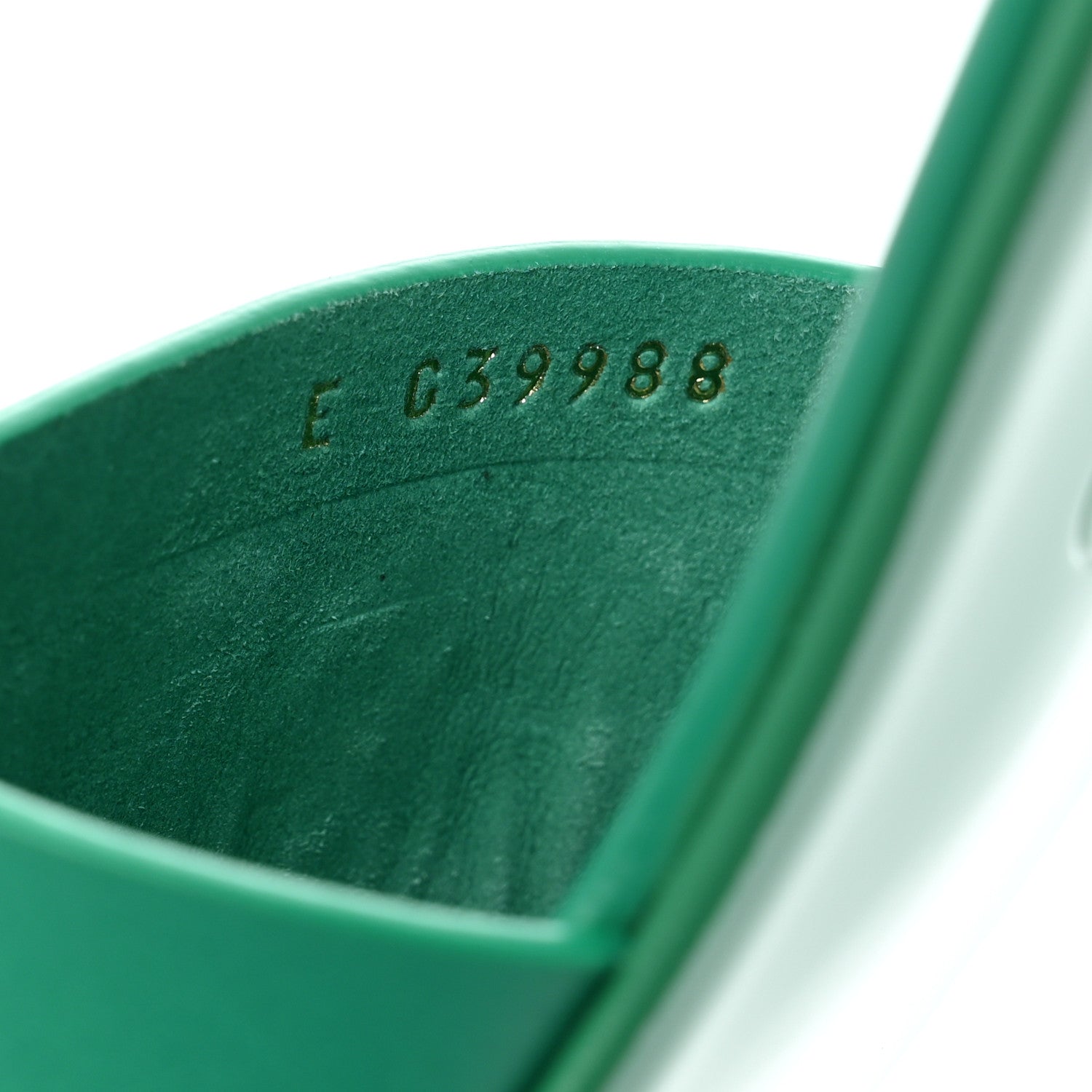 Chanel Calfskin Patent Calfskin Logo Mules 40 Green White 7 of 8