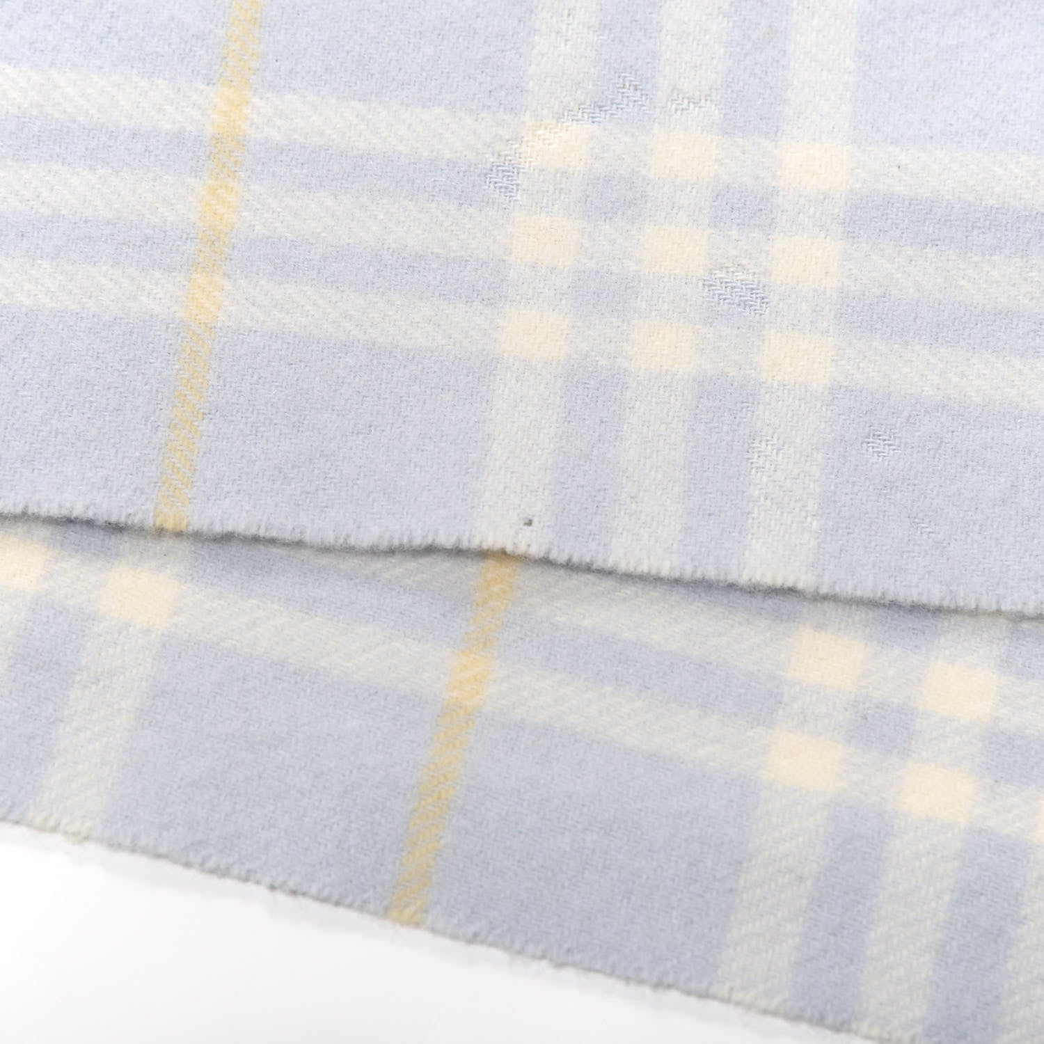 Burberry Lambswool Check Fringe Scarf Light Blue 5 of 5