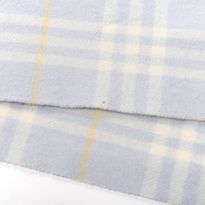 Burberry Lambswool Check Fringe Scarf Light Blue 5 of 5