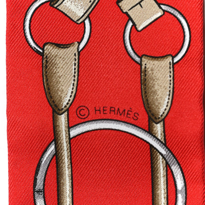 Hermes Silk Jumping Twilly Rouge Vif Caramel 3 of 4