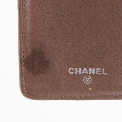 Chanel Lambskin Quilted Yen Wallet Dark Brown 6 of 7