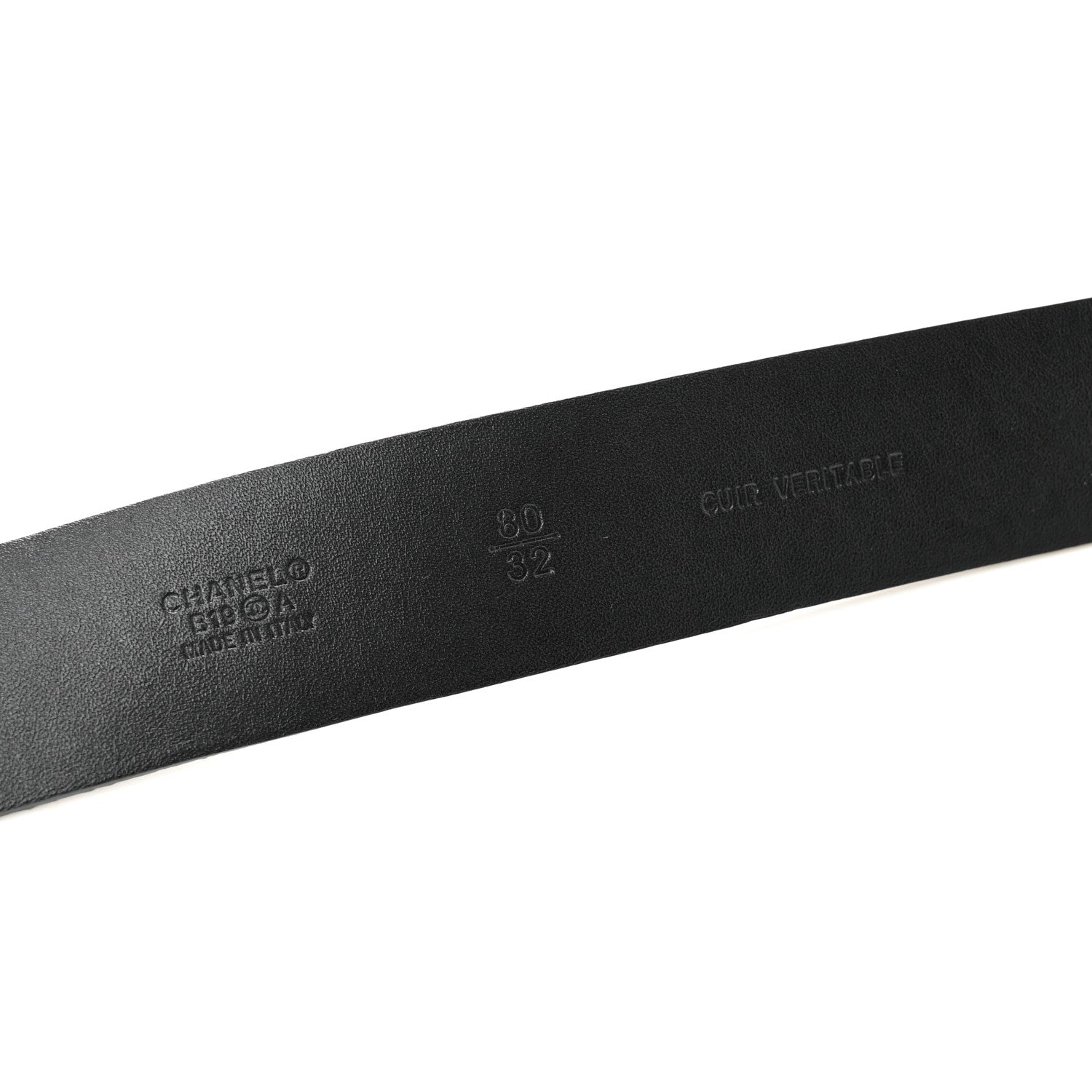 Chanel Lizard Embossed Calfskin Gripoix Poured Glass Along The Nile CC Belt 80 32 Black Gold 5 of 7