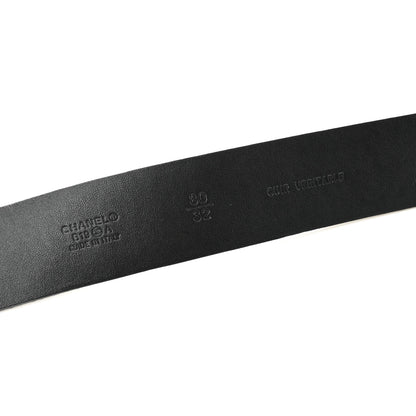 Chanel Lizard Embossed Calfskin Gripoix Poured Glass Along The Nile CC Belt 80 32 Black Gold 5 of 7