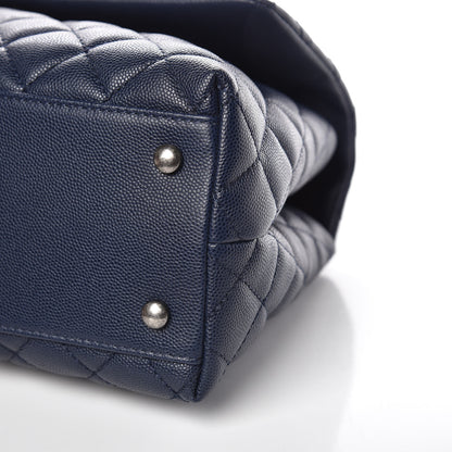 Chanel Caviar Quilted Small Coco Handle Flap Navy 9 of 9