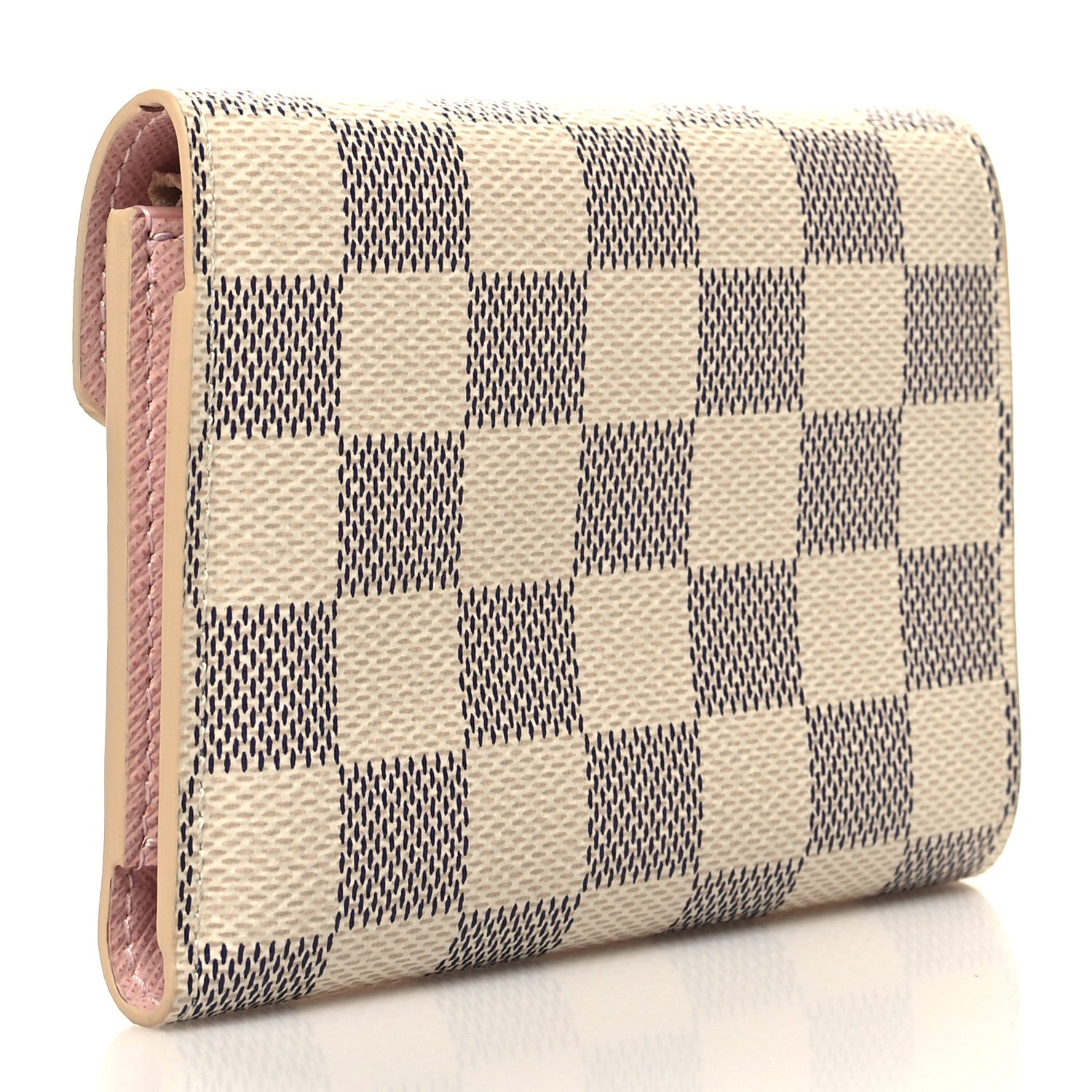 Louis Vuitton Damier Azur Victorine Wallet Rose Ballerine 3 of 9