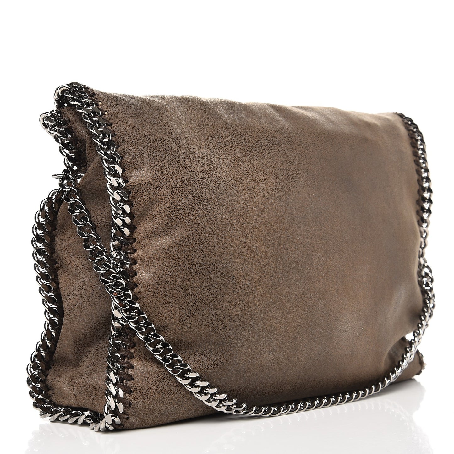Shaggy Deer Falabella Fold Over Tote Brown