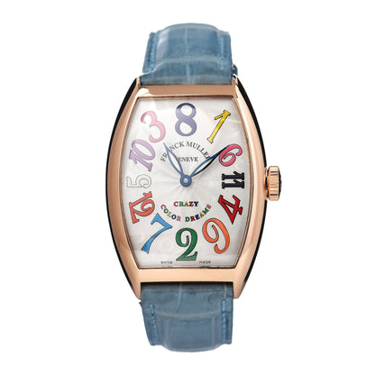 Franck Muller 18K Rose Gold Alligator 32mm Crazy Hours Color Dreams Automatic Watch 5850CHCOLDRM 1 of 5