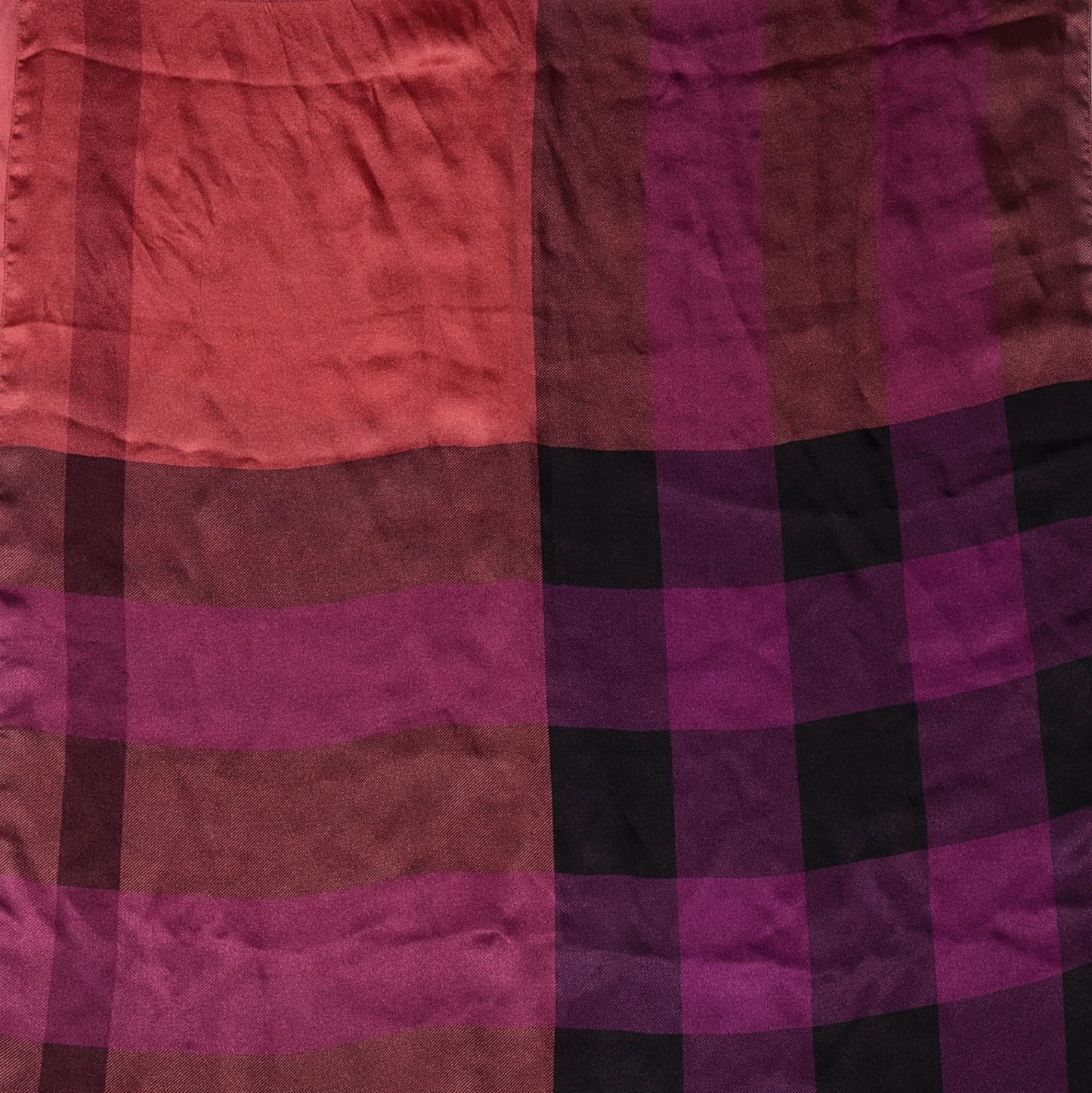 Silk Giant Check Scarf