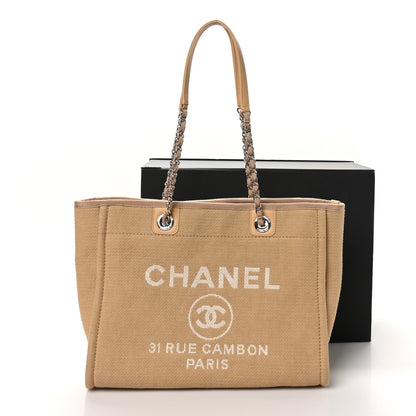 Chanel Mixed Fibers Small Deauville Tote Beige 12 of 12