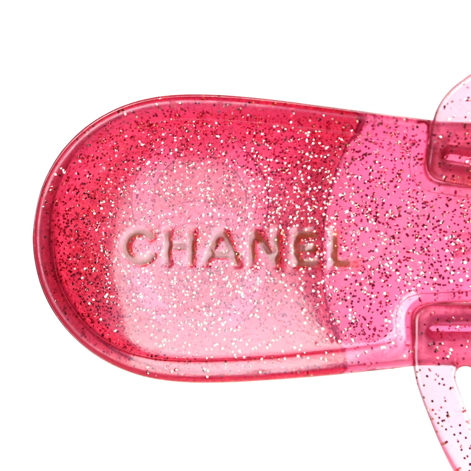 Chanel Jelly Camellia Glitter Thong Sandals 41 Rose Clair 6 of 9