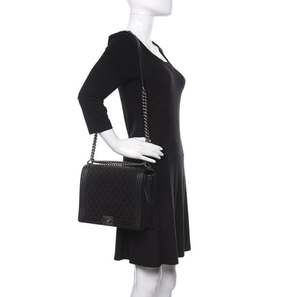 Chanel Lambskin Quilted Large Boy Flap Black 2 of 14