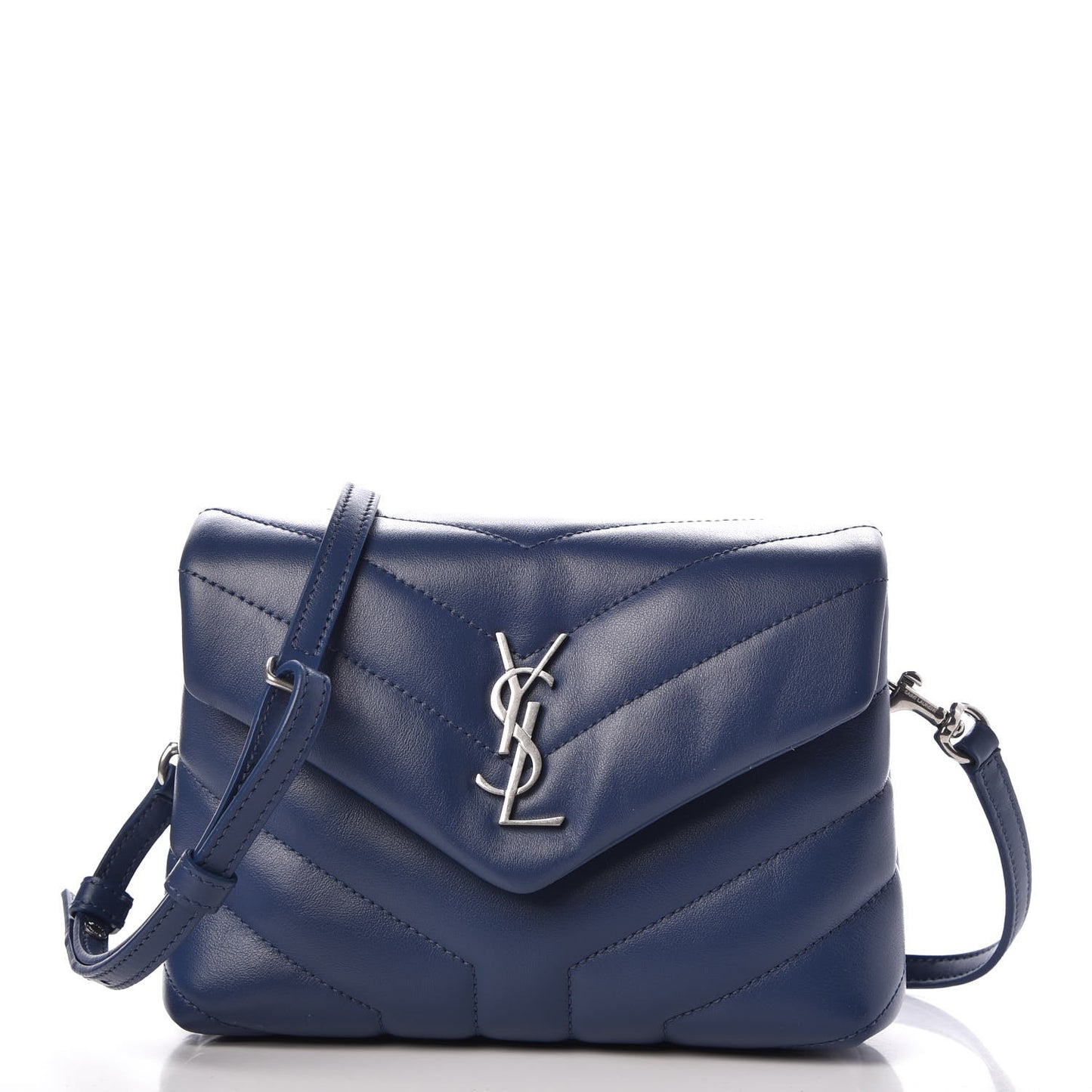 Calfskin Y Quilted Monogram Toy Loulou Chain Satchel Denim