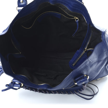 Balenciaga Chevre Hamilton Gold Metallic Edge Hardware City Bleu Roi 4 of 9