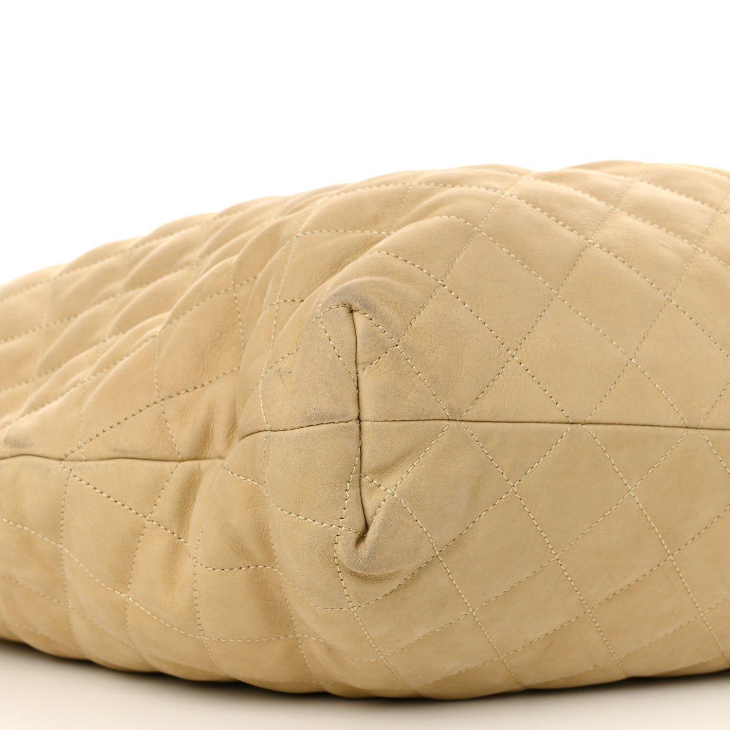 Saint Laurent Nubuck Suede Quilted Maxi Icare Shopping Tote Safari Beige 10 of 12