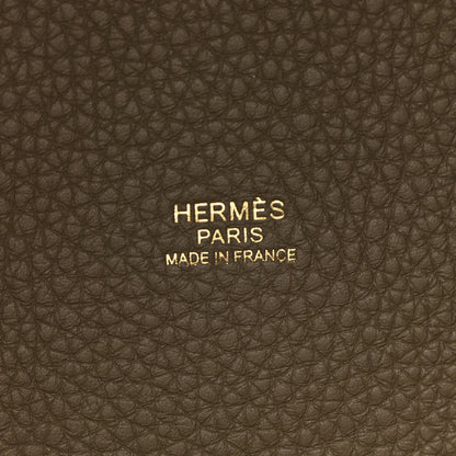 Hermes Taurillon Clemence Picotin Lock 18 PM Etoupe 6 of 11
