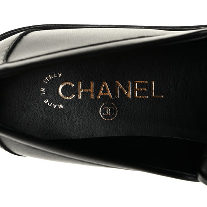 Chanel Lambskin Quilted CC Turnlock Loafers 38.5 Black 7 of 9