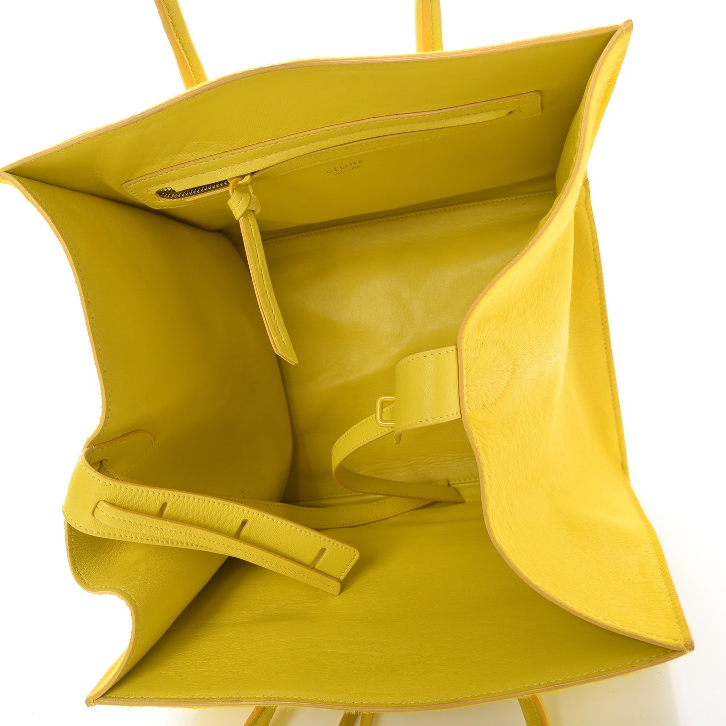 Pony Hair Medium Phantom Luggage Citron