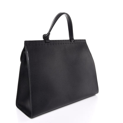 Gucci Calfskin Feline Medium GG Marmont Top Handle Bag Black 3 of 11