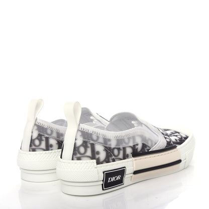 Christian Dior Technical Canvas Oblique Mens B23 Slip On Sneakers 38 Black White 4 of 11