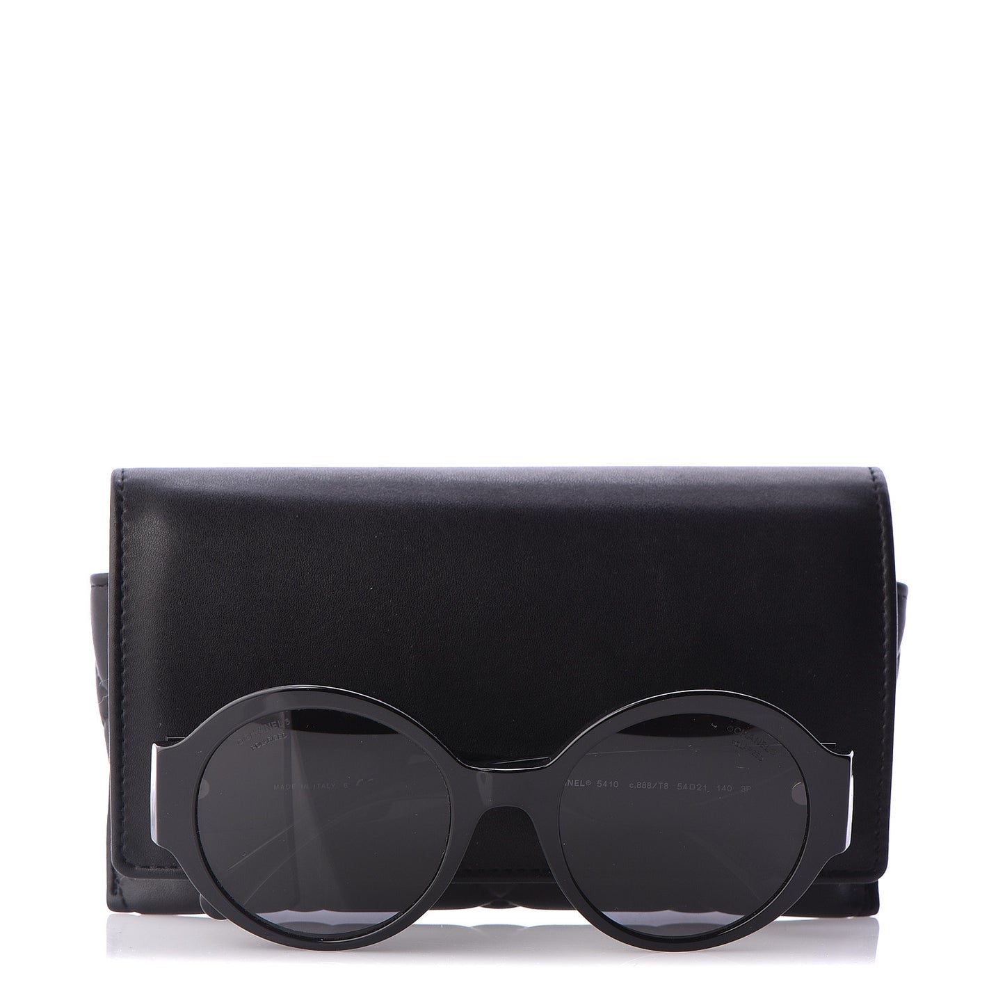 Acetate Polarized Round Sunglasses 5410 Black
