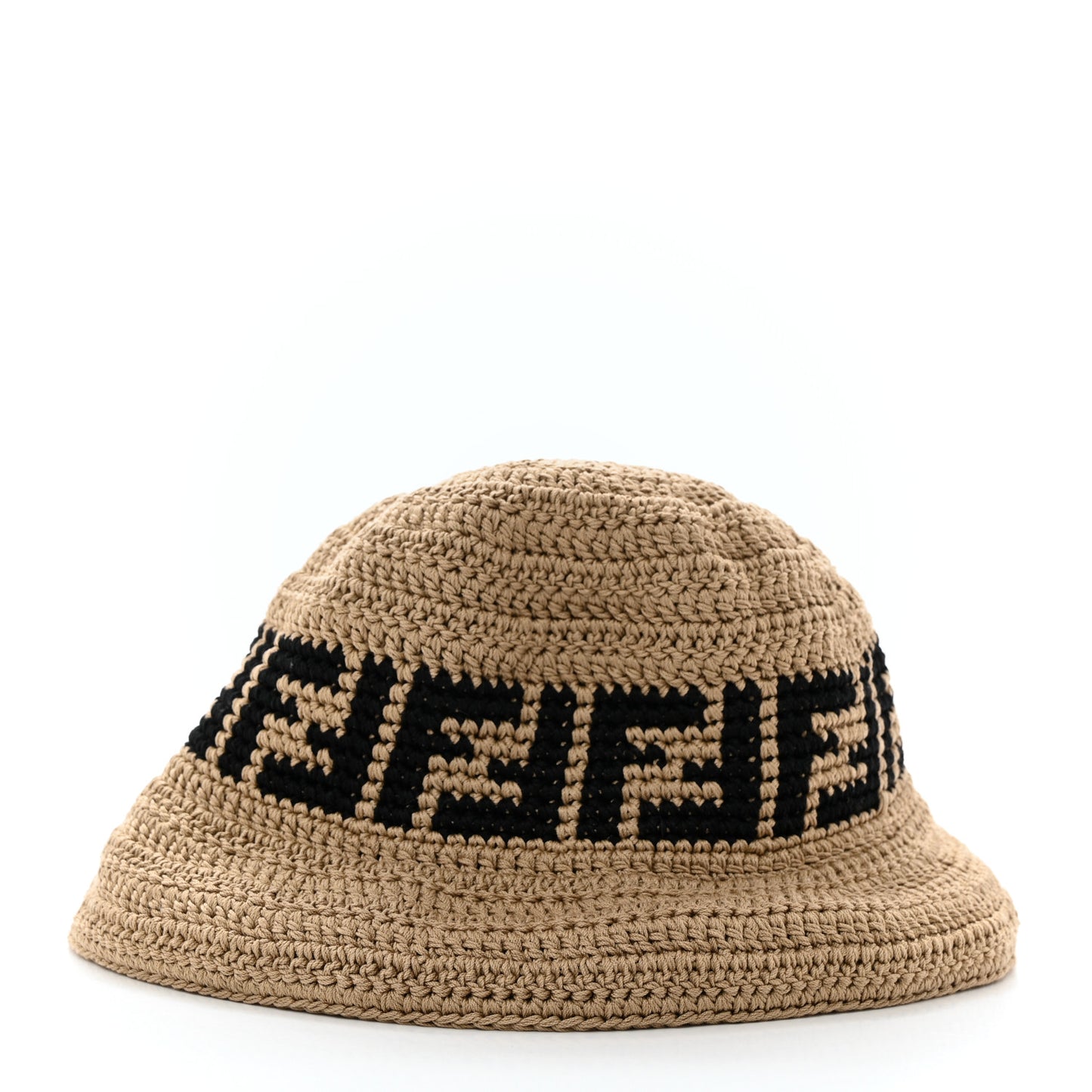 Cotton FF Woven Bucket Hat L Naturale Black
