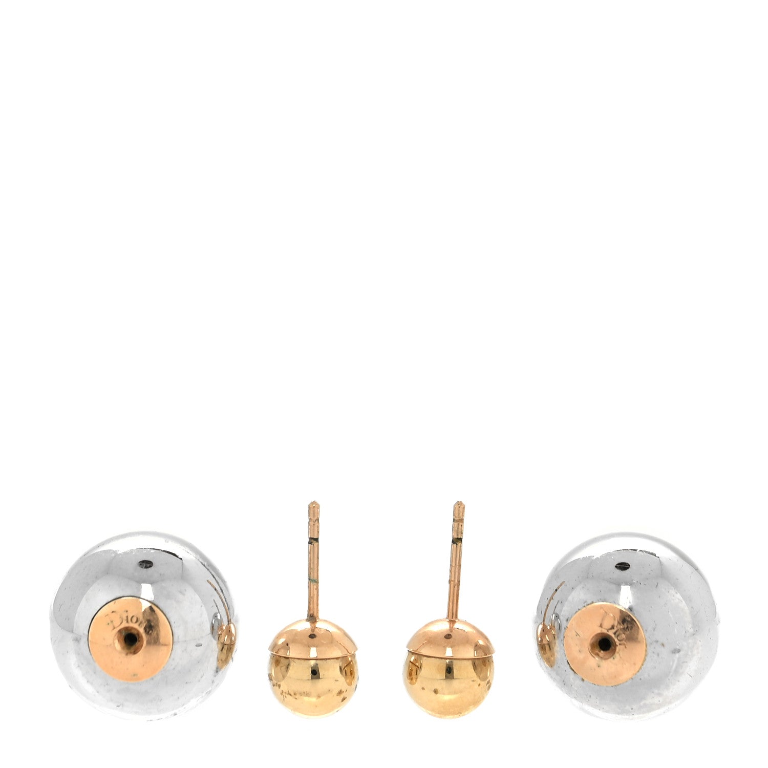 Christian Dior Mise En Dior Tribal Earrings Silver Gold 3 of 5