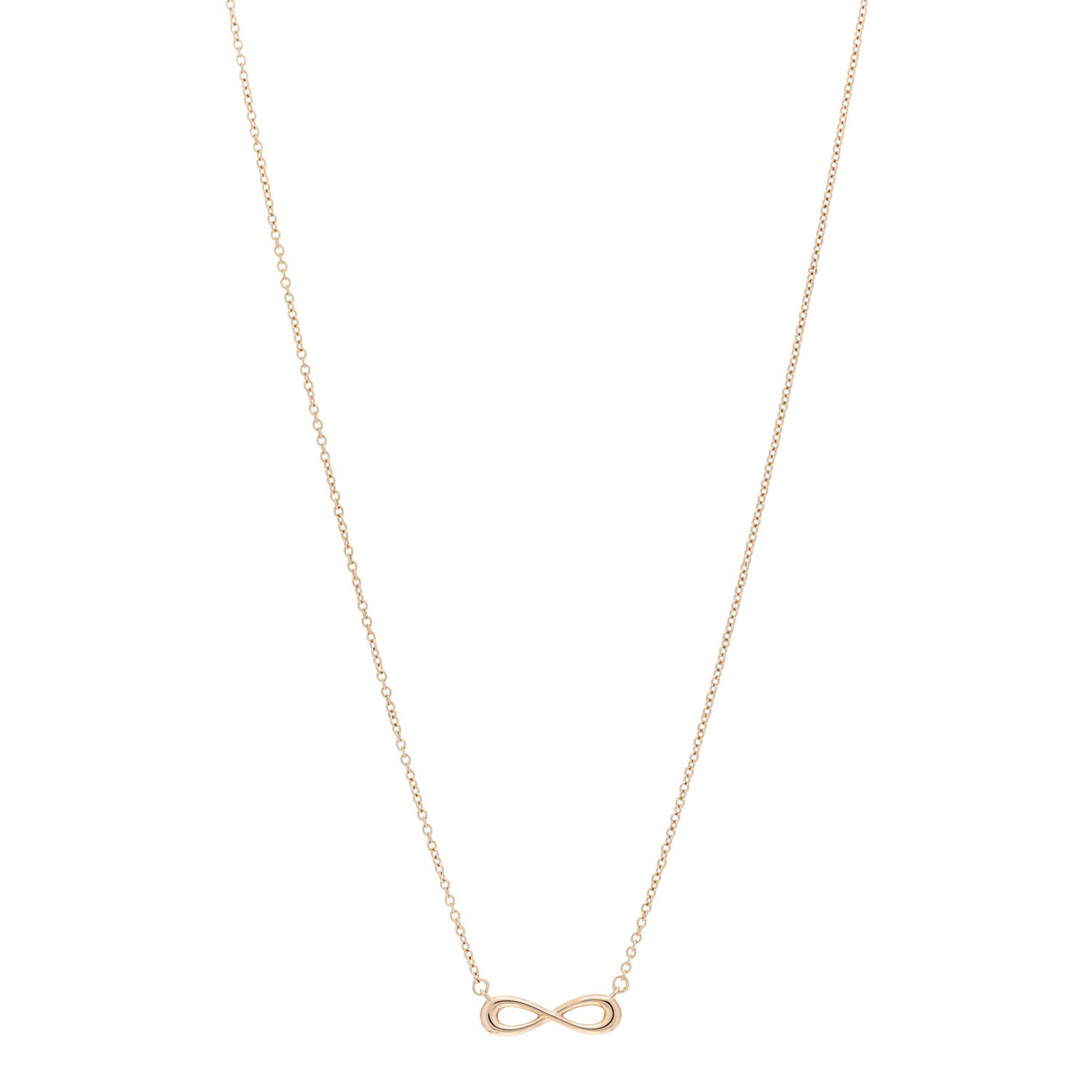 Tiffany 18K Rose Gold Infinity Pendant Necklace 1 of 5