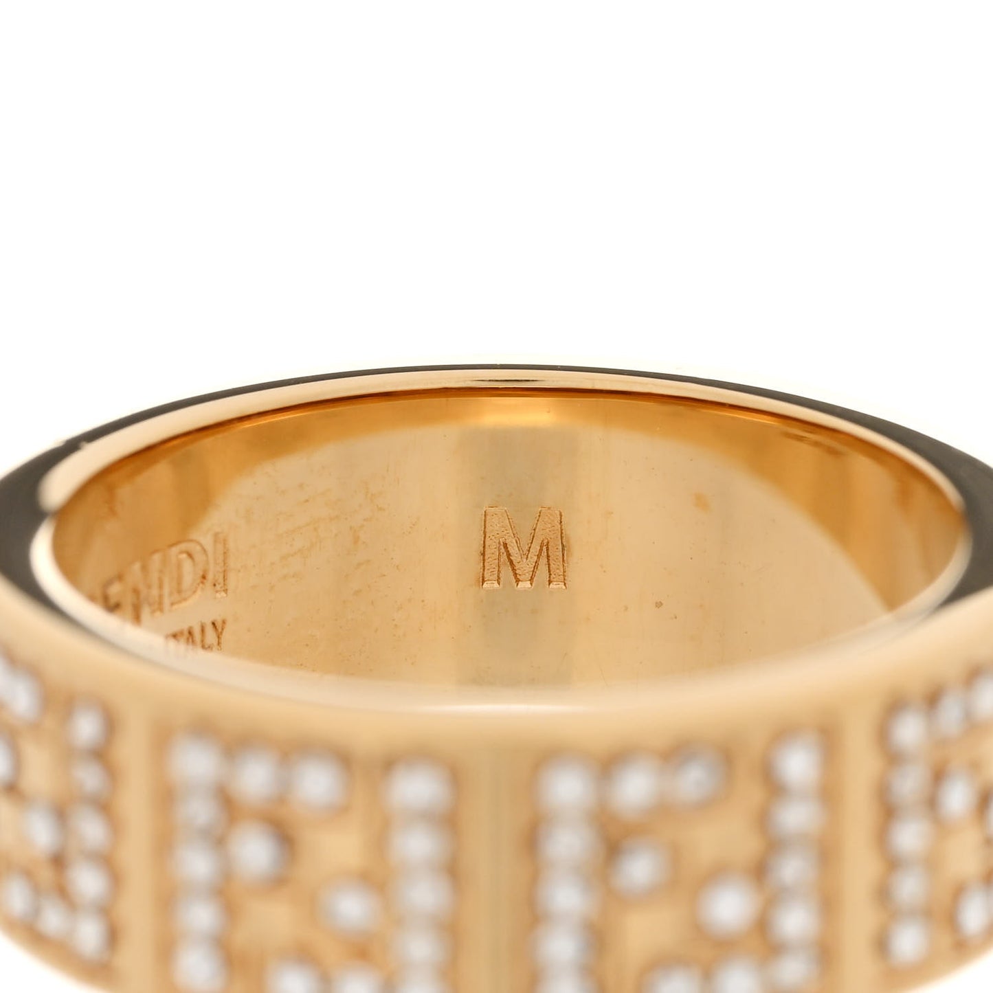 Metal Crystal Forever Fendi Ring M 54/7 Gold