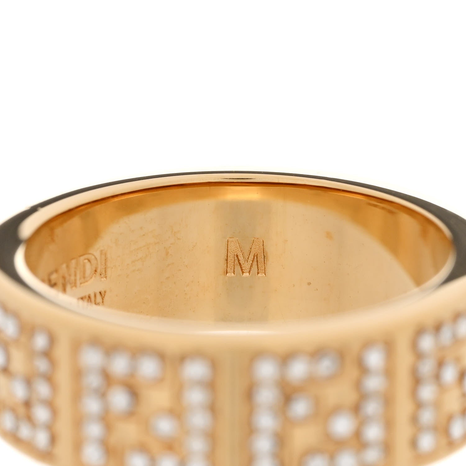 Fendi Metal Crystal Forever Fendi Ring M 54/7 Gold 7 of 7