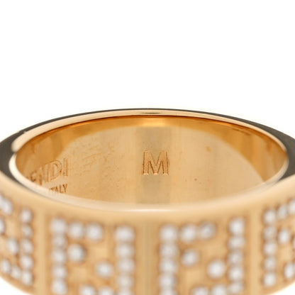 Fendi Metal Crystal Forever Fendi Ring M 54/7 Gold 7 of 7
