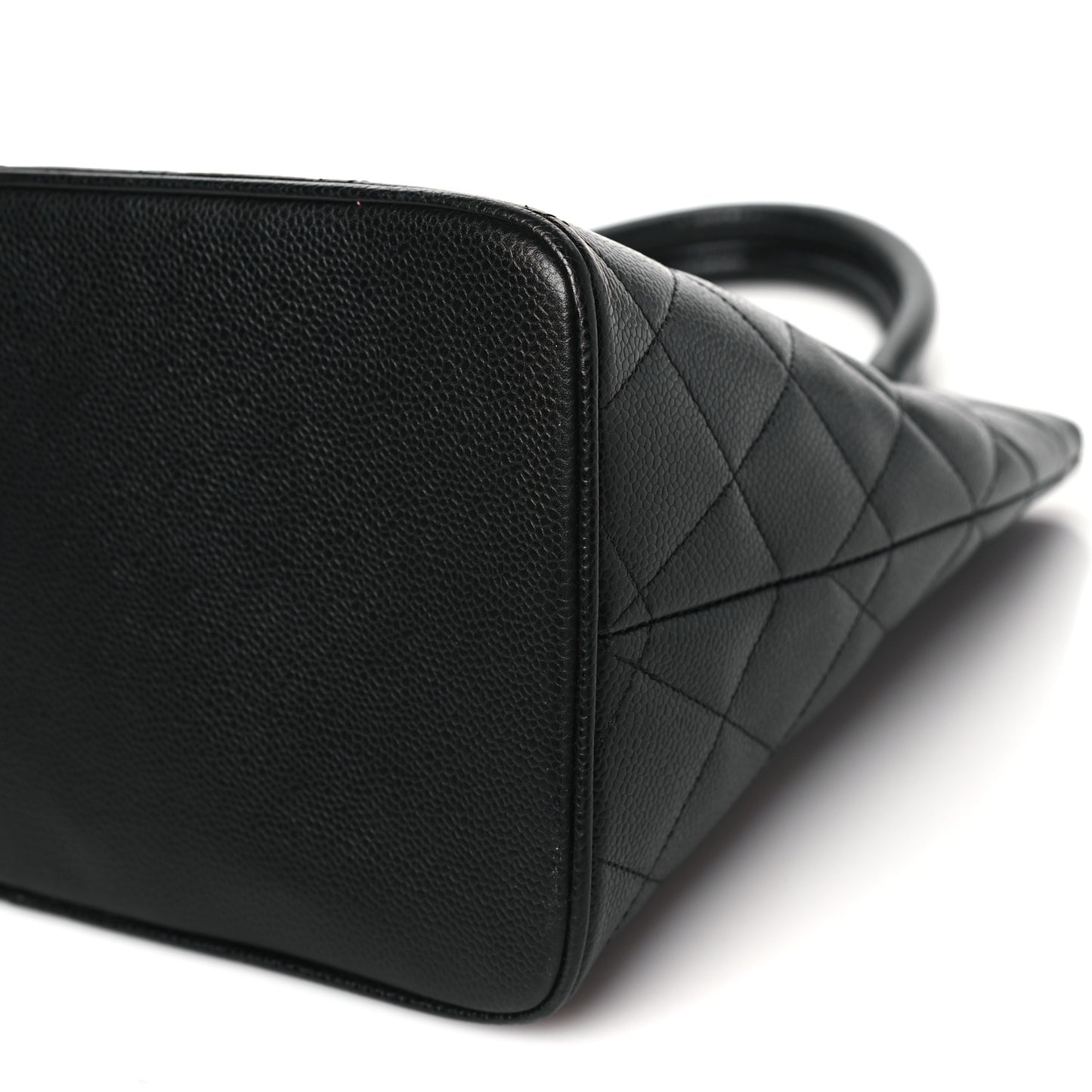 Caviar Quilted Medallion Tote Black