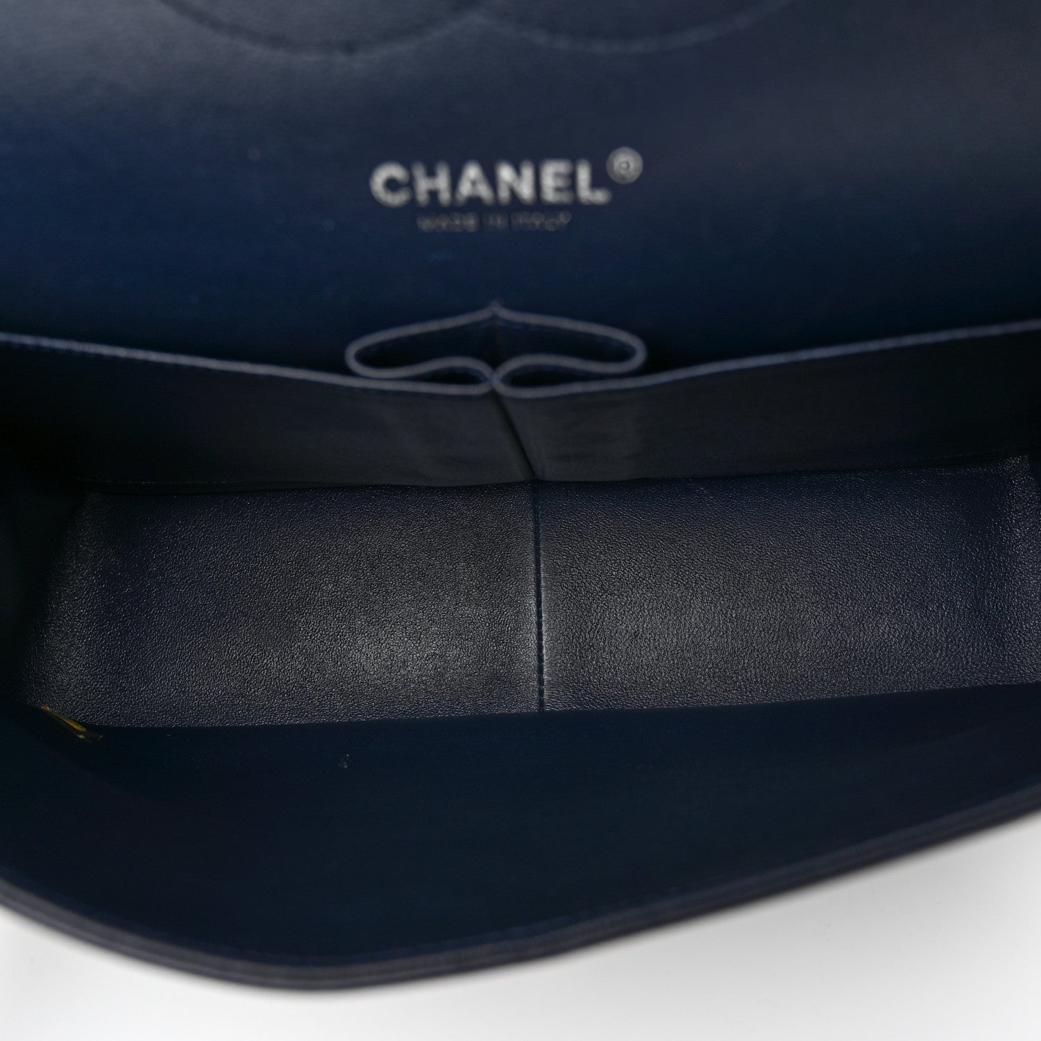 Chanel Lambskin Quilted Jumbo Double Flap Navy Blue 5 of 12
