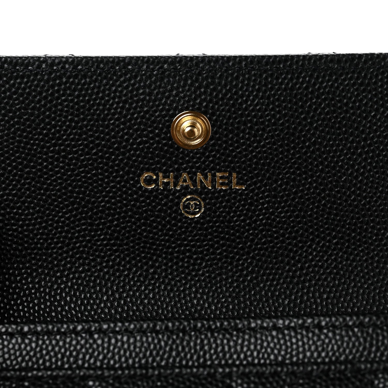 Chanel Caviar Quilted Enamel Coco Casino Flap Card Holder Wallet Black 5 of 7