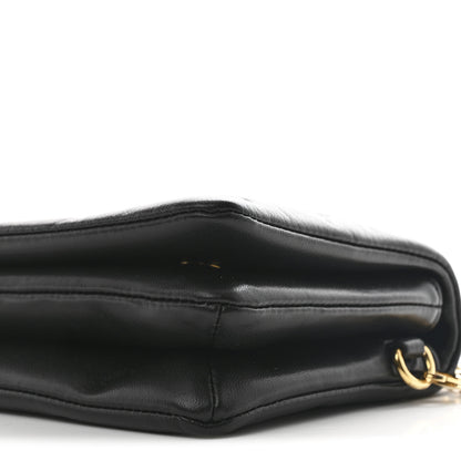 Louis Vuitton Lambskin Embossed Monogram Pochette Coussin Black 11 of 12