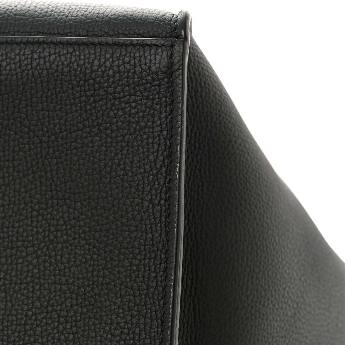 Supple Grained Calfskin Small Long Strap Big Bag Black