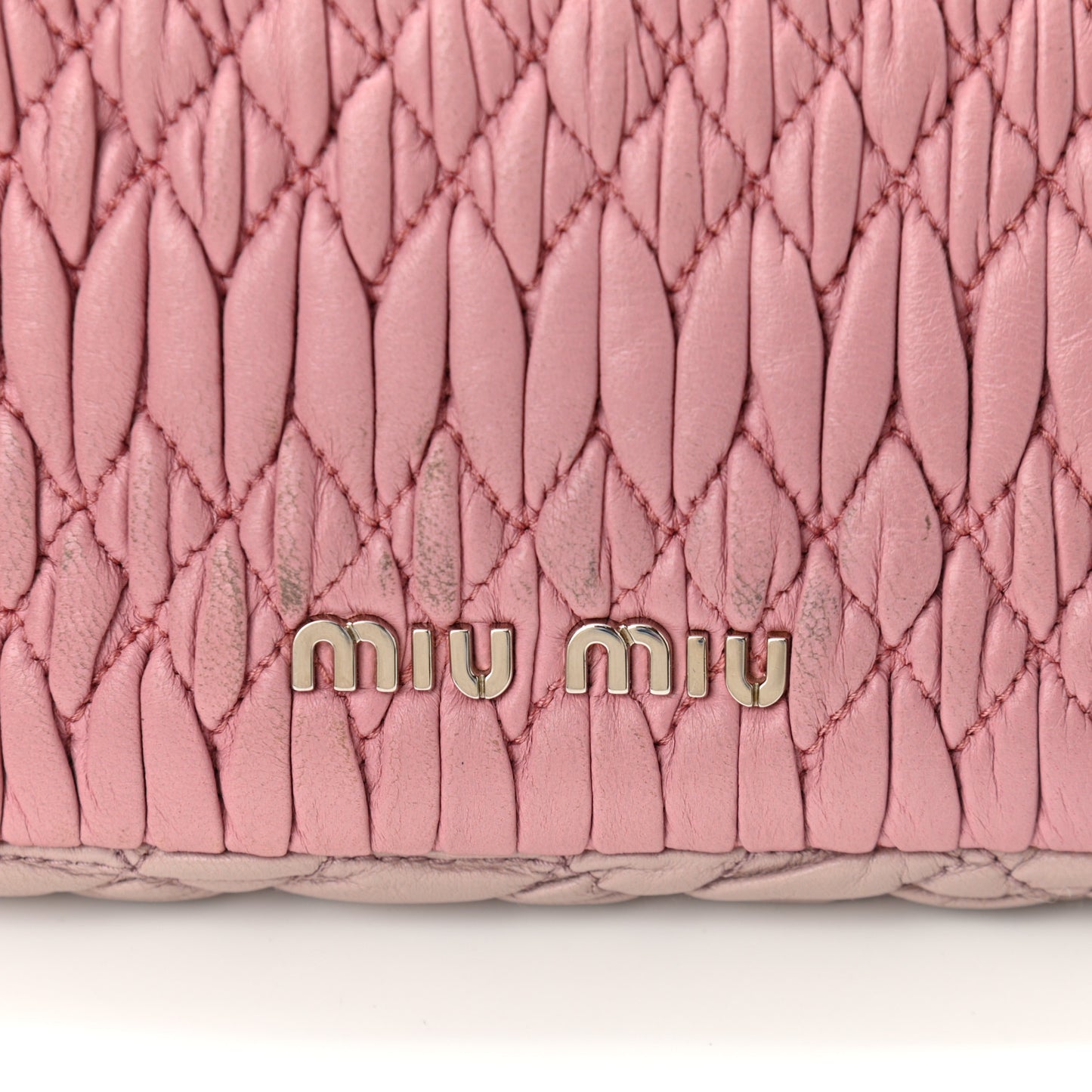 Nappa Matelasse Crystal Flap Clutch Pink