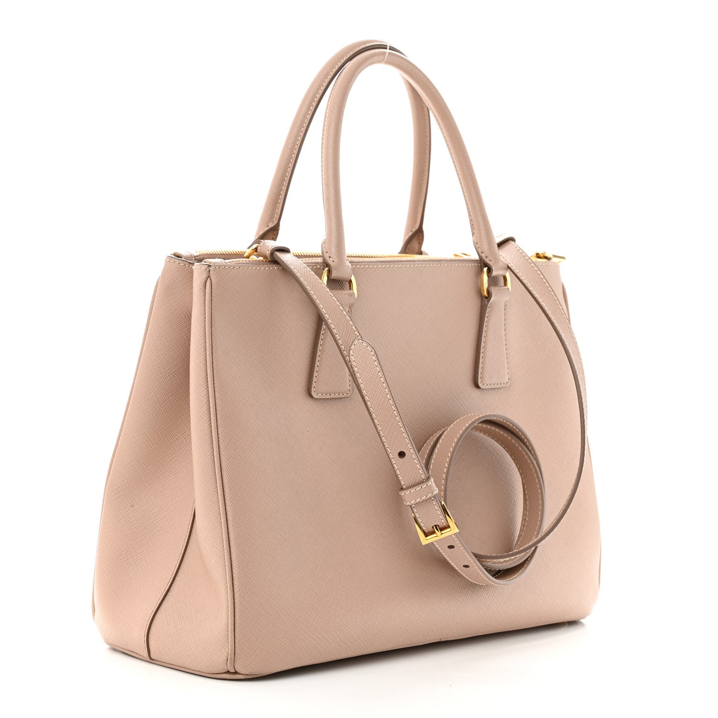 Saffiano Medium Galleria Double Zip Tote Cammeo