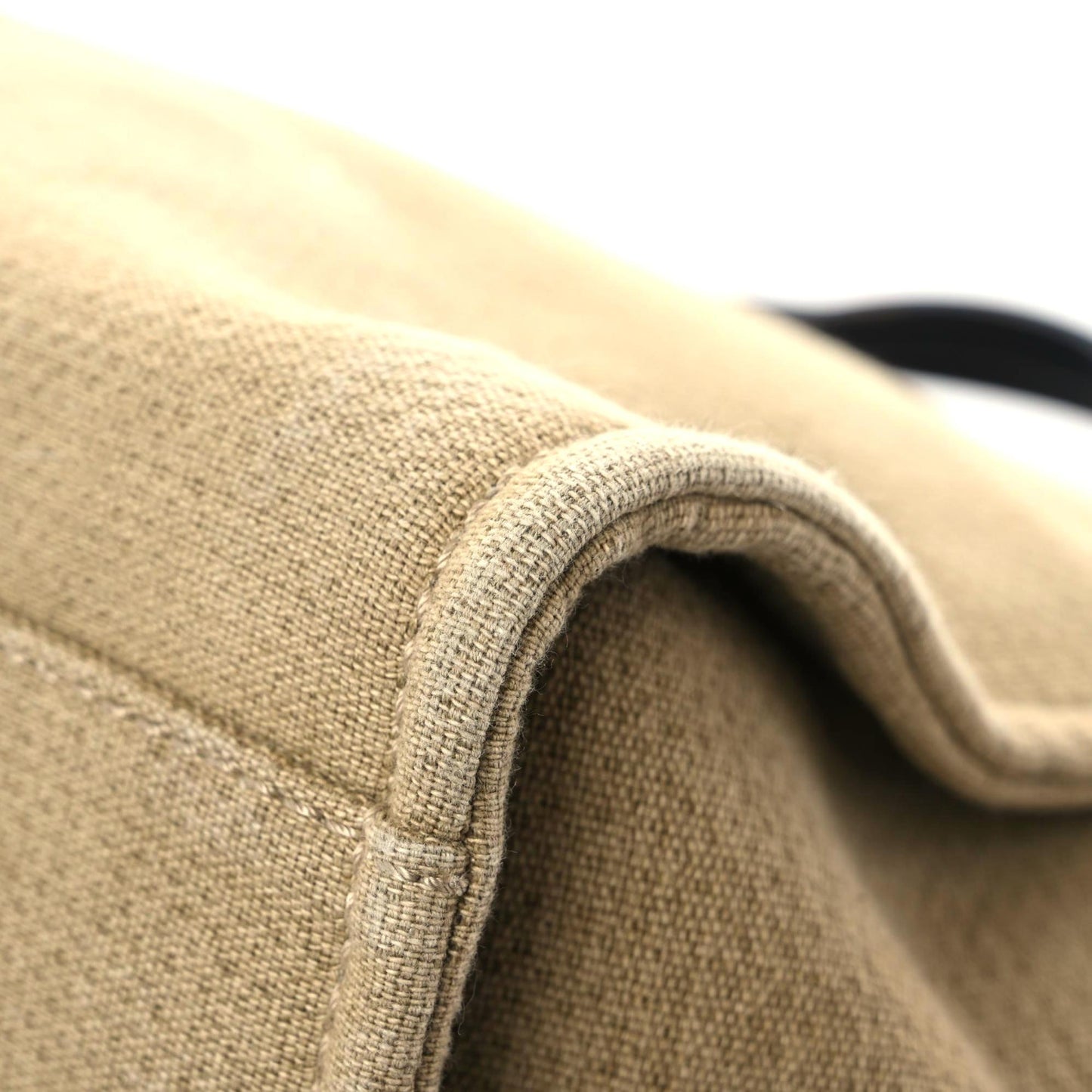 Canvas Medium Deauville Tote Beige Black