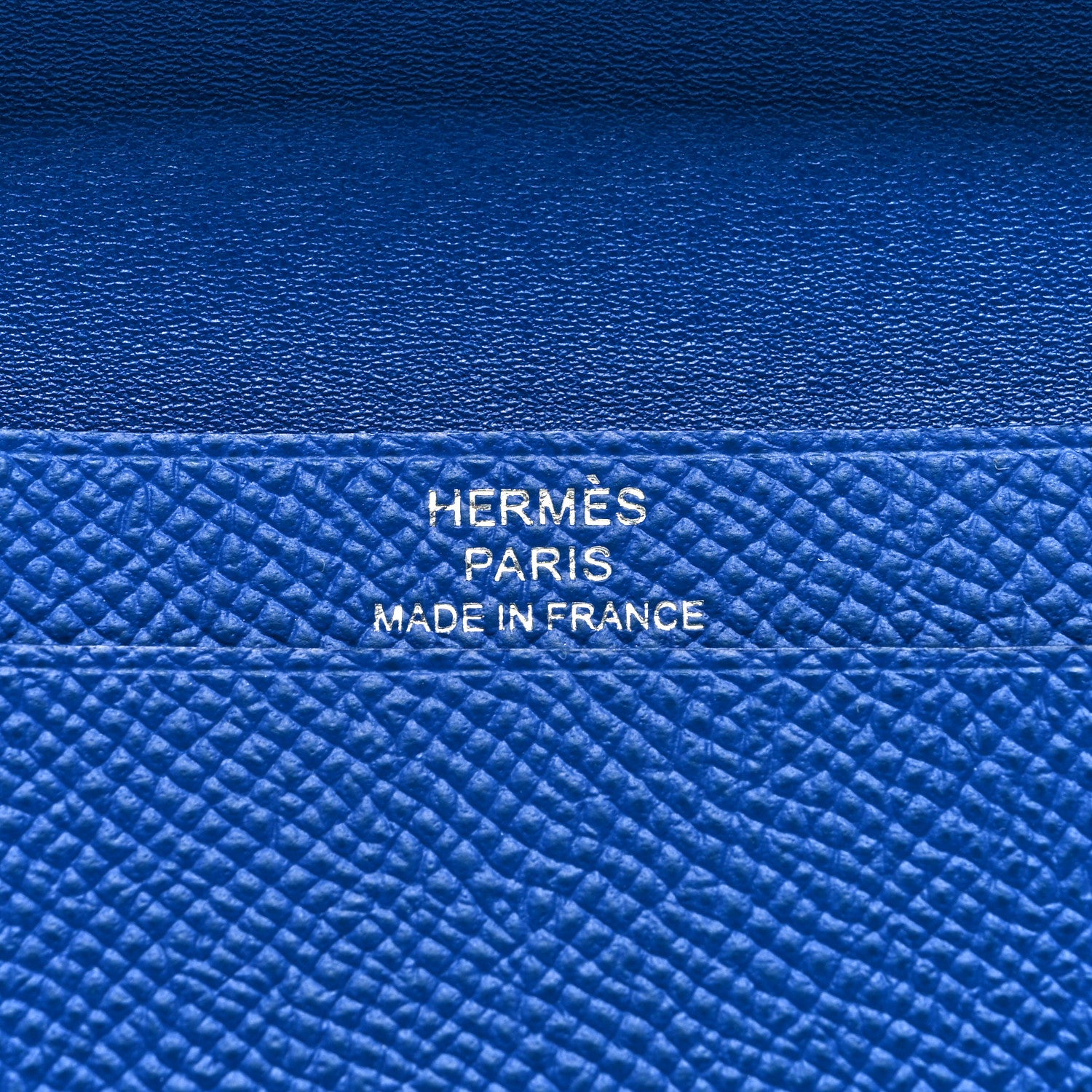 Hermes Epsom Bearn Card Holder Wallet Bleu De France 6 of 8