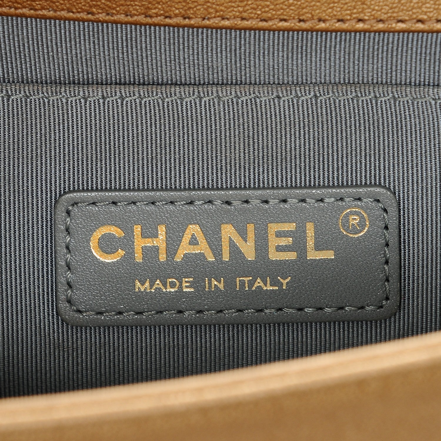 Chanel Metallic Lambskin Small Golden CC Boy Flap Dark Gold 6 of 7