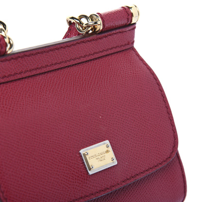 Dolce & Gabbana Dauphine Micro Miss Sicily Satchel Dark Red 11 of 19