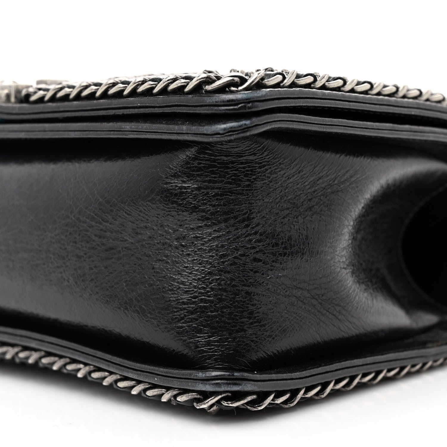 Chanel Glazed Calfskin Quilted Medium Chain Around Boy Flap Black 10 of 14