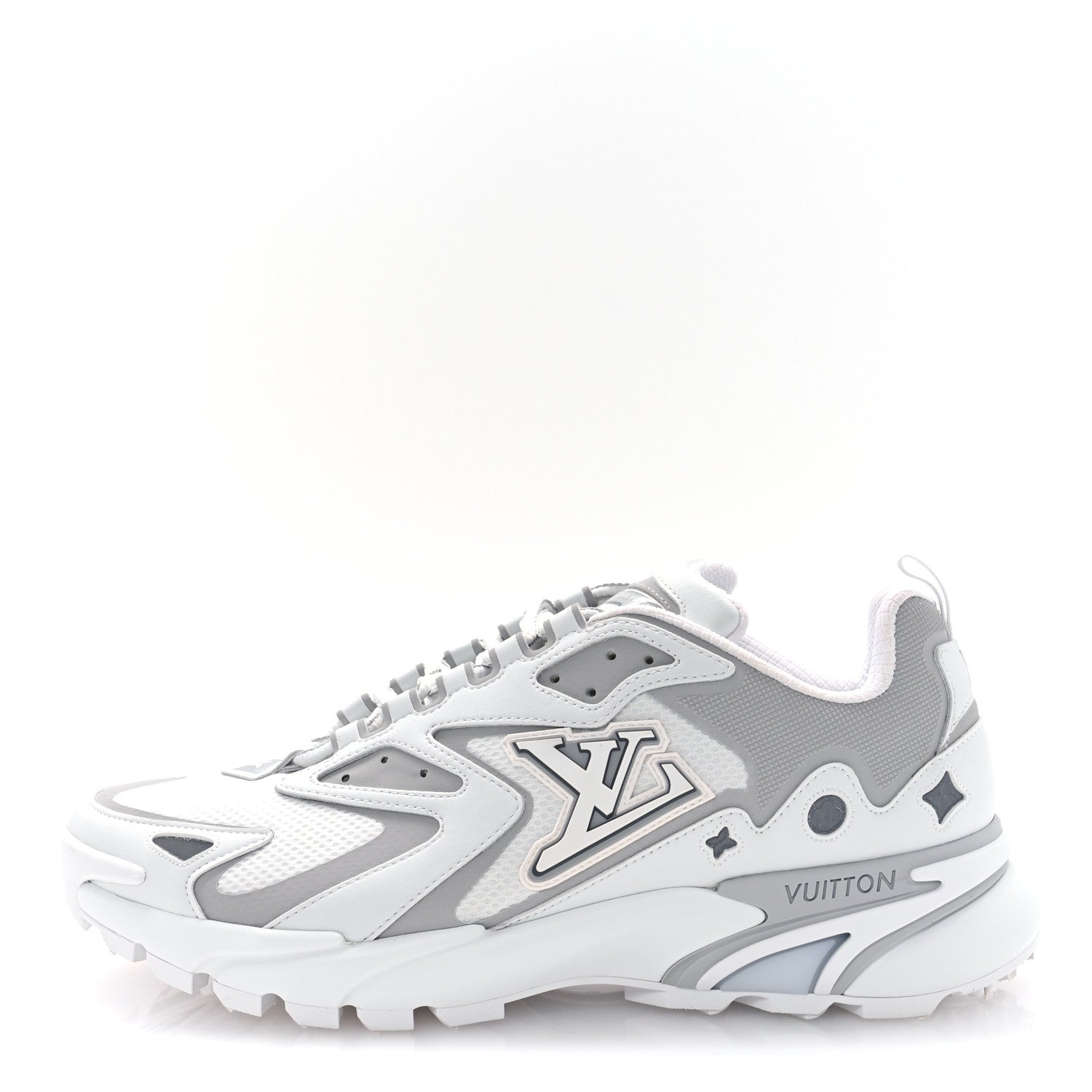 Louis Vuitton Calfskin Mesh Mens LV Runner Tatic Sneakers 9 White 1 of 9