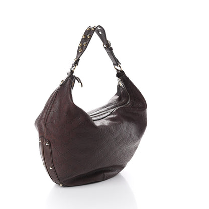 Gucci Guccissima Hobo Dark Brown 2 of 8