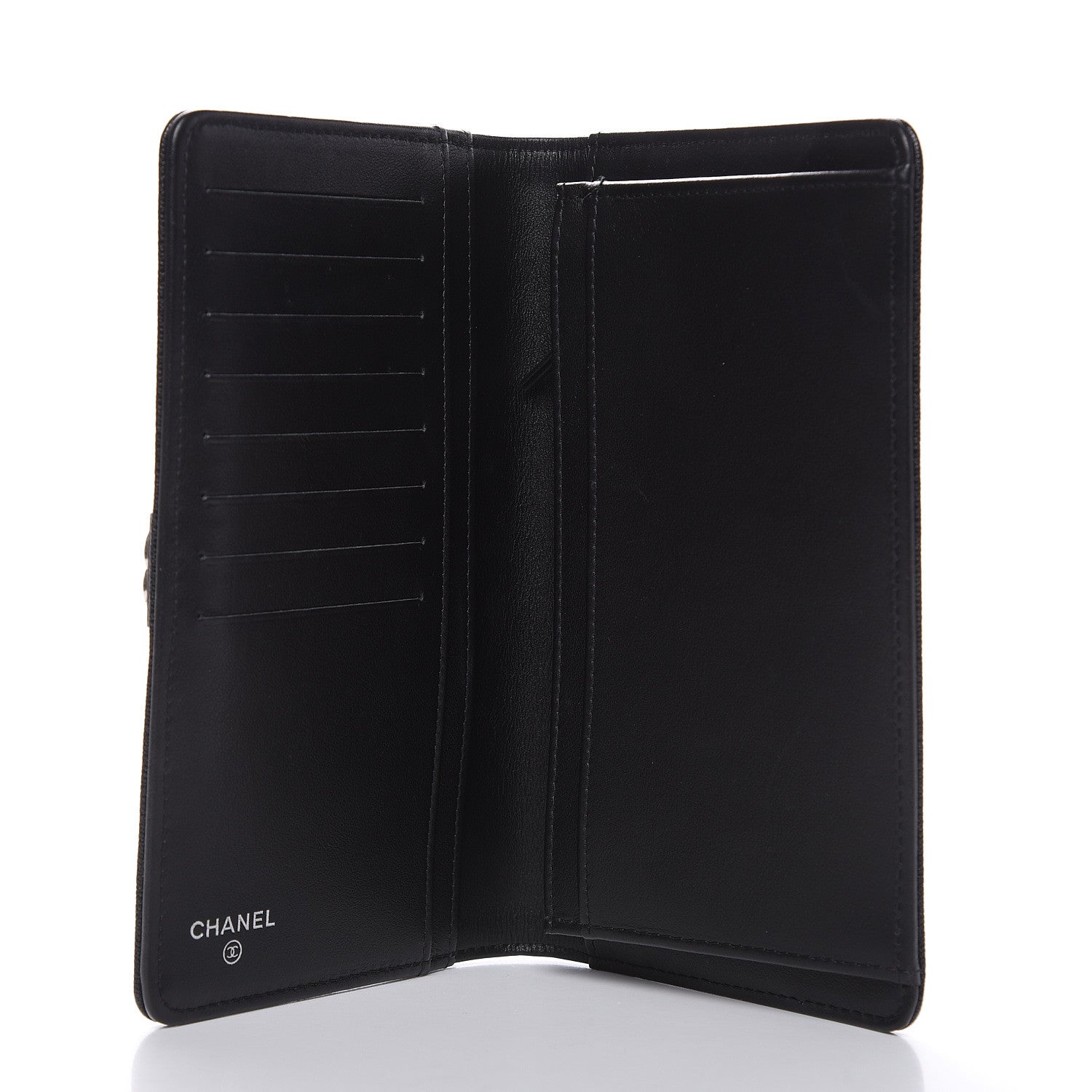 Chanel Caviar Quilted Boy Yen Wallet Black 5 of 9