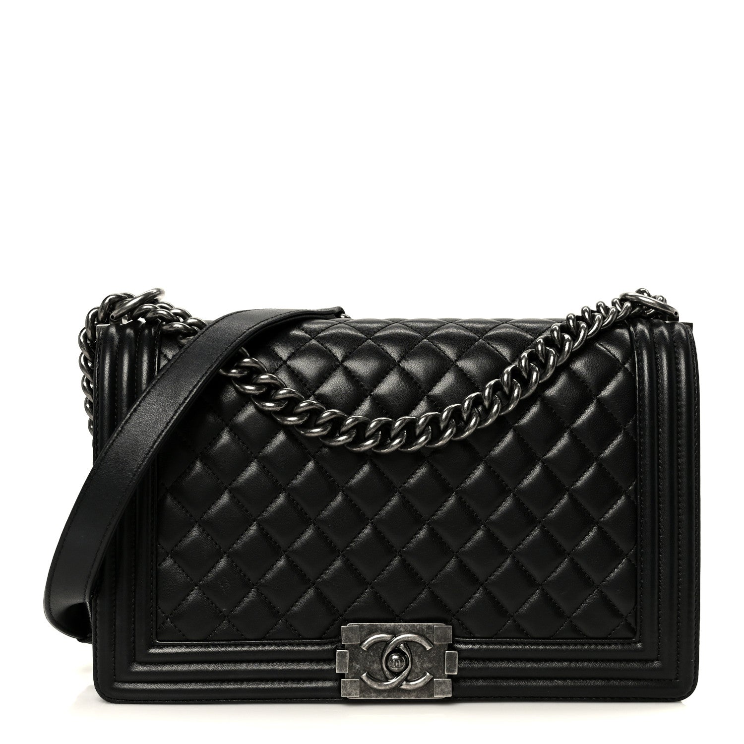 Chanel Calfskin Quilted New Medium Boy Flap Black 1 of 11