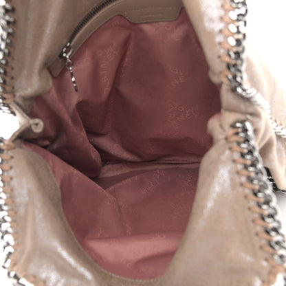 Stella McCartney Metallic Shaggy Deer Falabella Fold Over Tote Sand 5 of 9