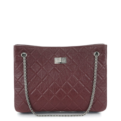 Chanel Aged Calfskin Quilted Reissue 2.55 Tote Bordeaux 1 of 8