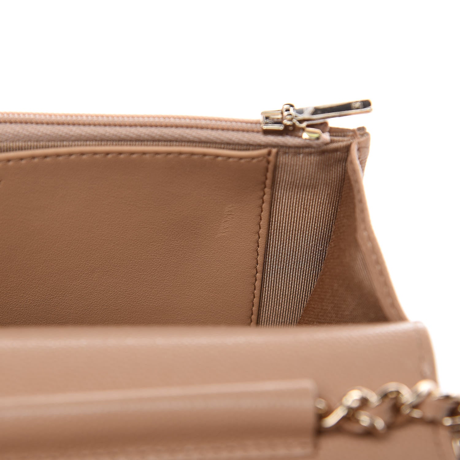Chanel Caviar Quilted Wallet On Chain WOC Beige 9 of 13